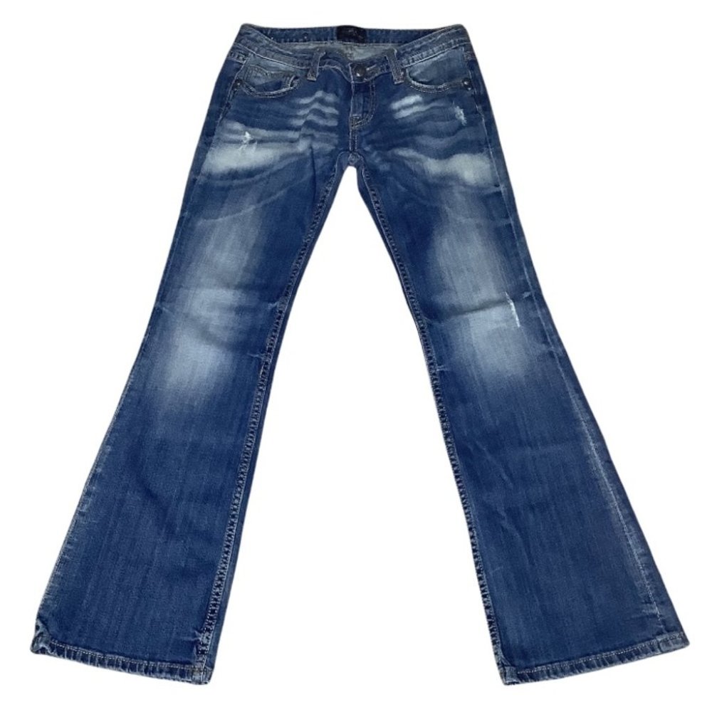 Rerock for Express Blue Stretch Wide leg jeans Size 8